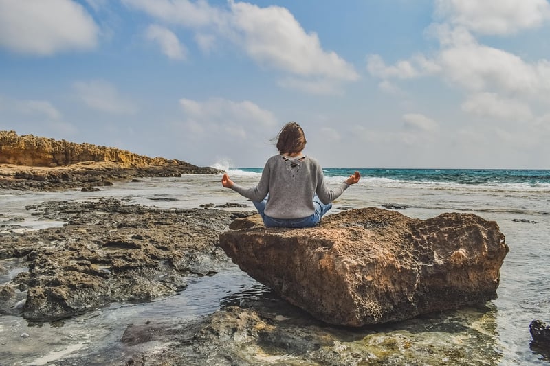 Person meditating